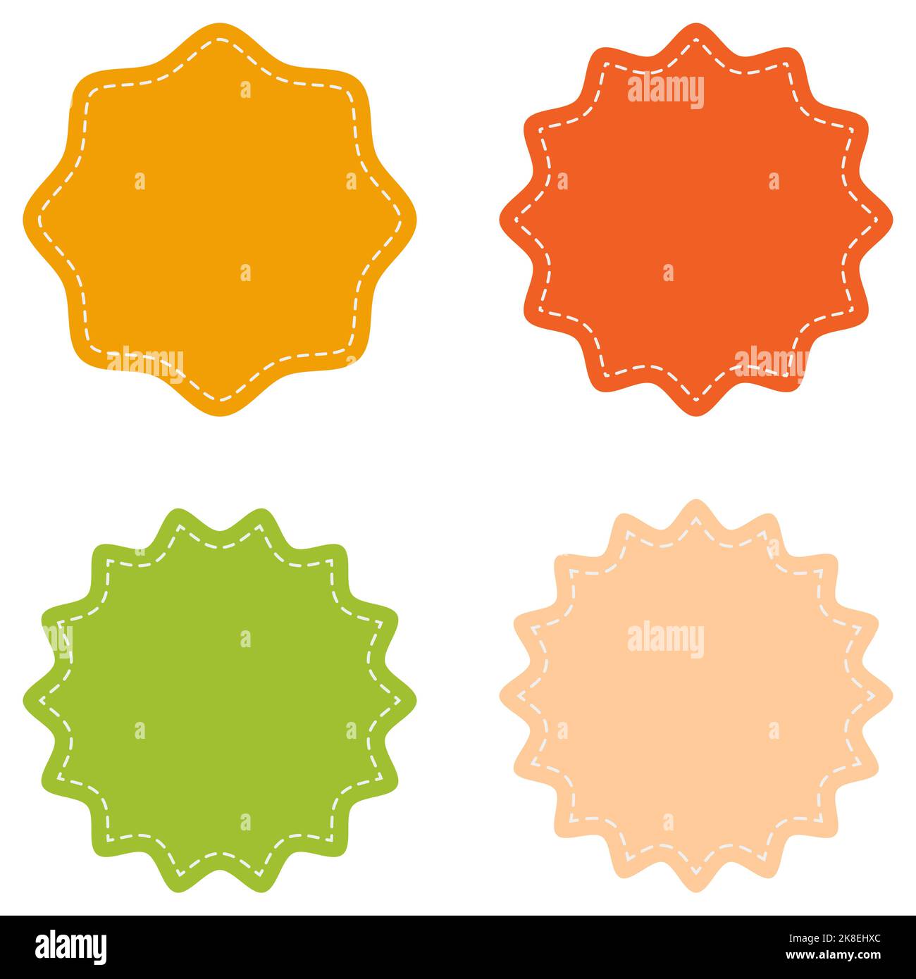 Starburst Abzeichen Form, Burst Wave Star, Preisschild Aufkleber Stock Vektor