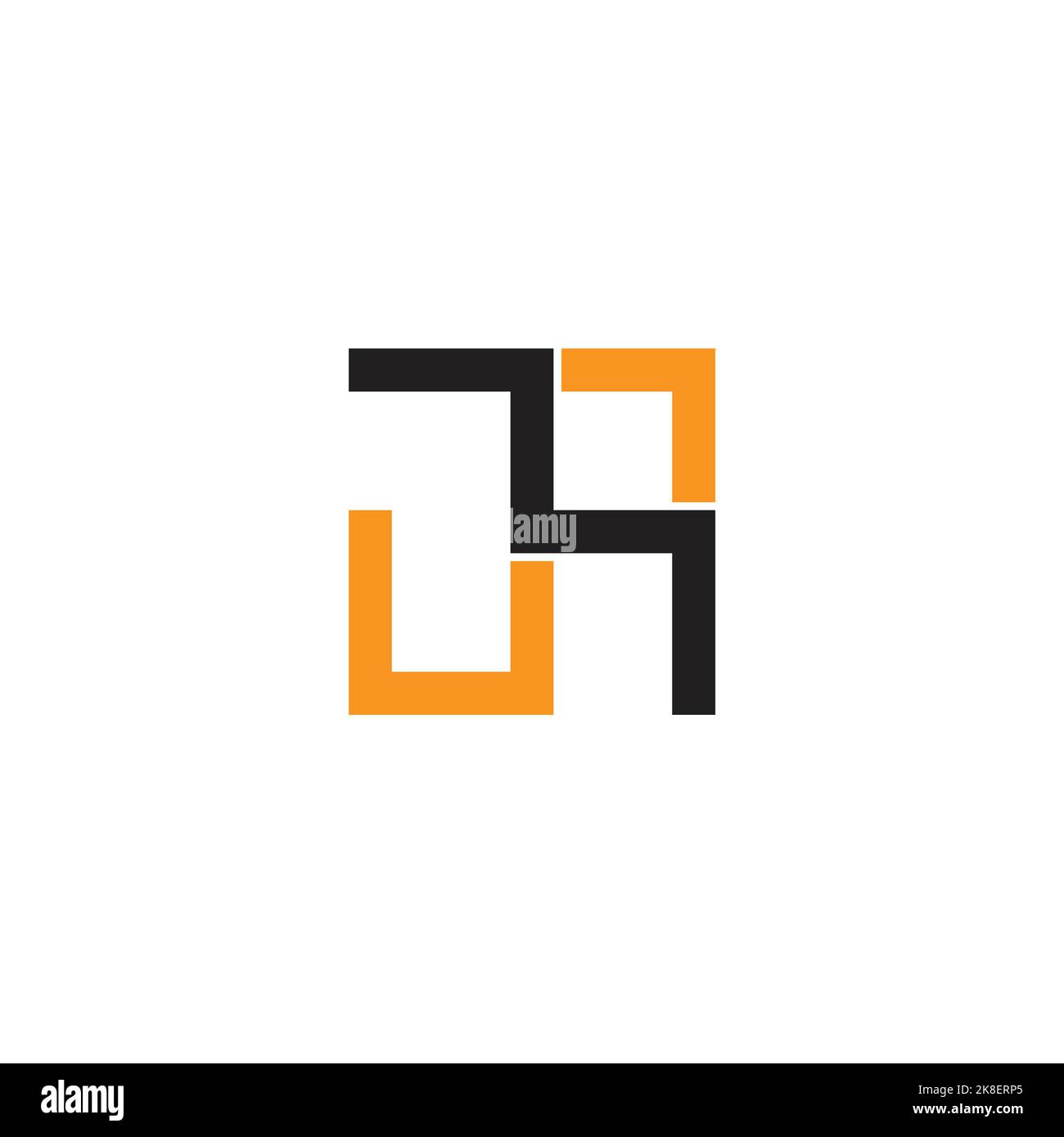 Buchstabe jm abstrakter Pfeil einfache Linie geometrisches Logo Vektor Stock Vektor