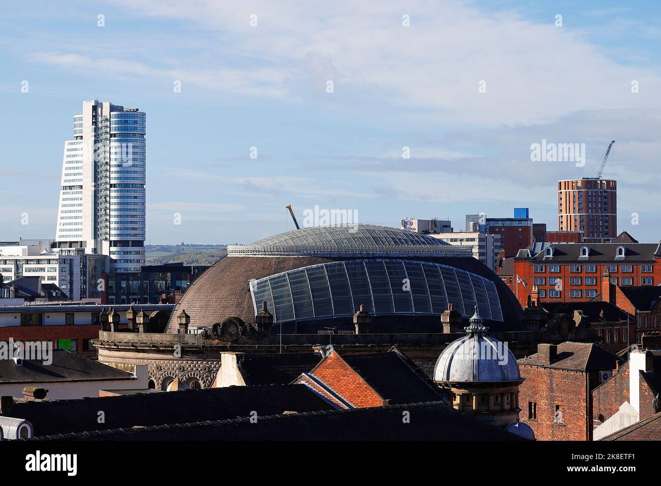 Bridgewater Place, Corn Exchange Dome Roof & Candle House im Stadtzentrum von Leeds Stockfoto