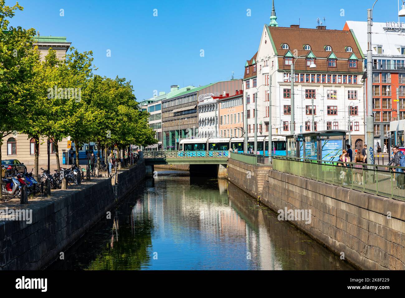 Göteborg in Schweden. Luftaufnahme des Bezirks Haga und der Altstadt ...