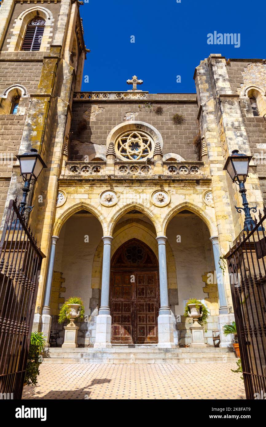Außenansicht der Sacred Heart Church, Gibraltar Stockfoto