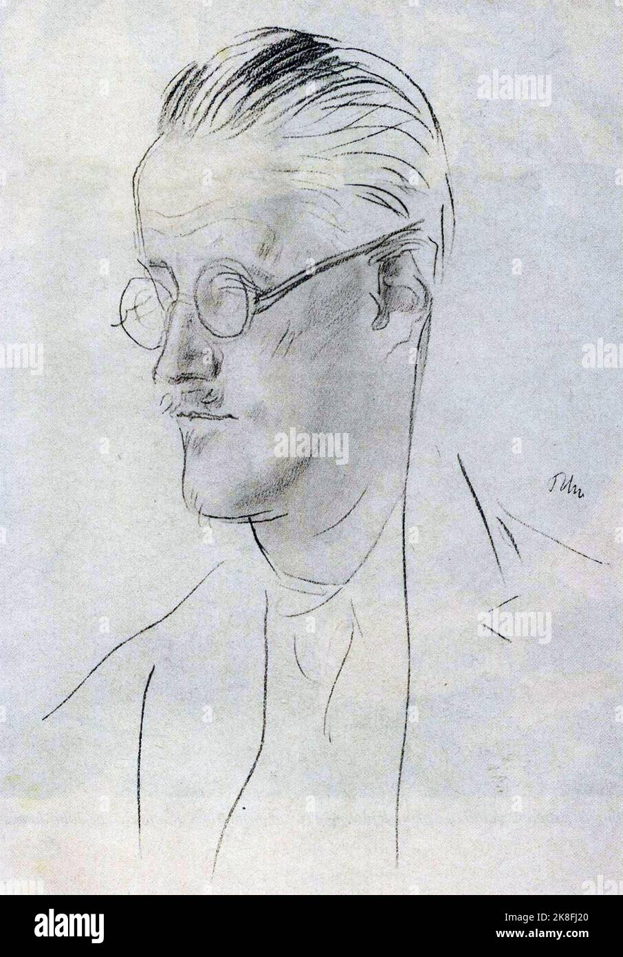 Porträt von James Joyce von Augustus John. Stockfoto