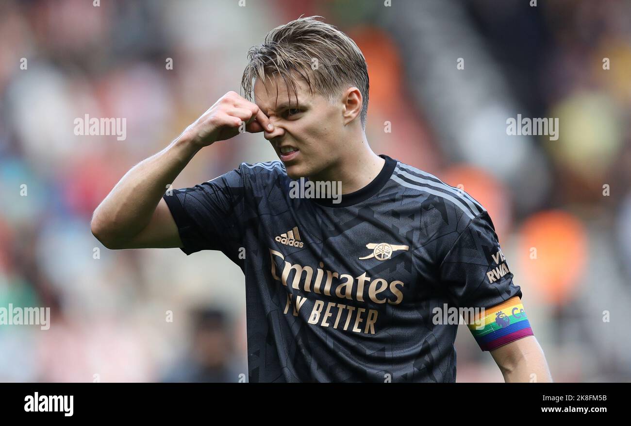 Southampton, Großbritannien. 23. Oktober 2022. Martin Odegaard von Arsenal während des Spiels der Premier League im St. Mary's Stadium, Southampton. Bildnachweis sollte lauten: Paul Terry/Sportimage Kredit: Sportimage/Alamy Live News Stockfoto