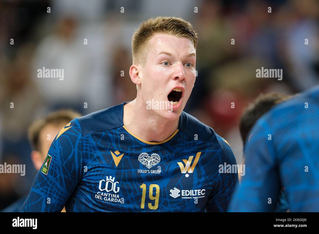 Verona, Italien. 22. Oktober 2022. Galerie des Spiels zwischen WithU Verona und Gioiella Prisma Taranto gültig für einen vierten Tag der SuperLega italienischen Volleyball-Meisterschaft am 22. Oktober 2022 in Pala AGSM-AIM in Verona, Italien Credit: Roberto Tommasini/Alamy Live News Stockfoto