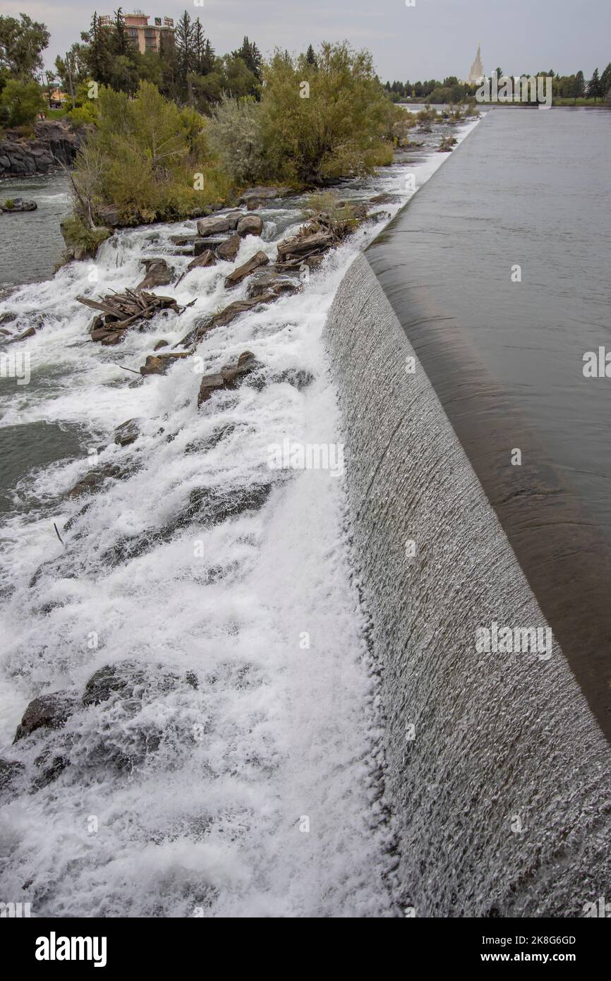 Wasserfälle bei Idaho Falls, Idaho Stockfoto