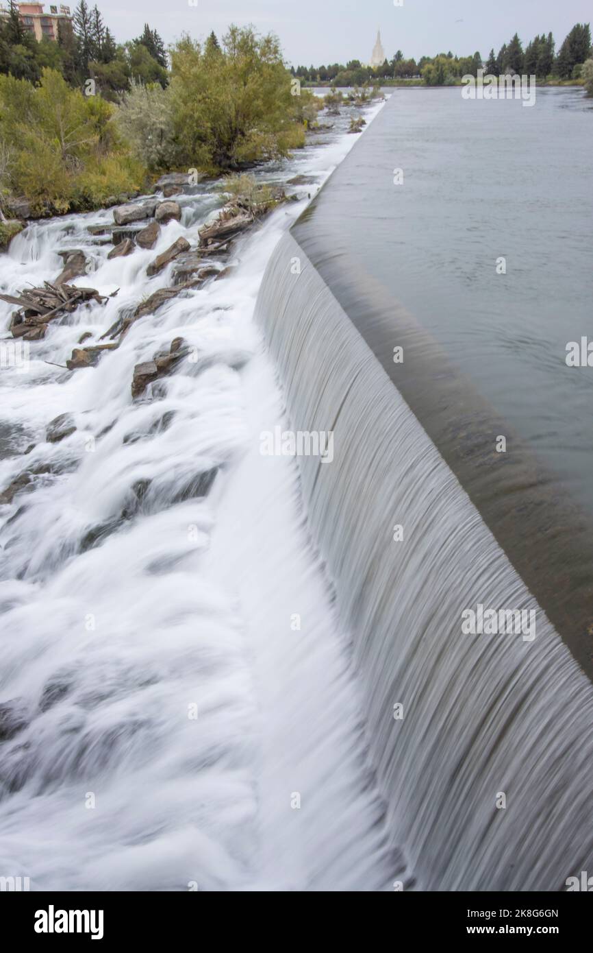 Wasserfälle bei Idaho Falls, Idaho Stockfoto