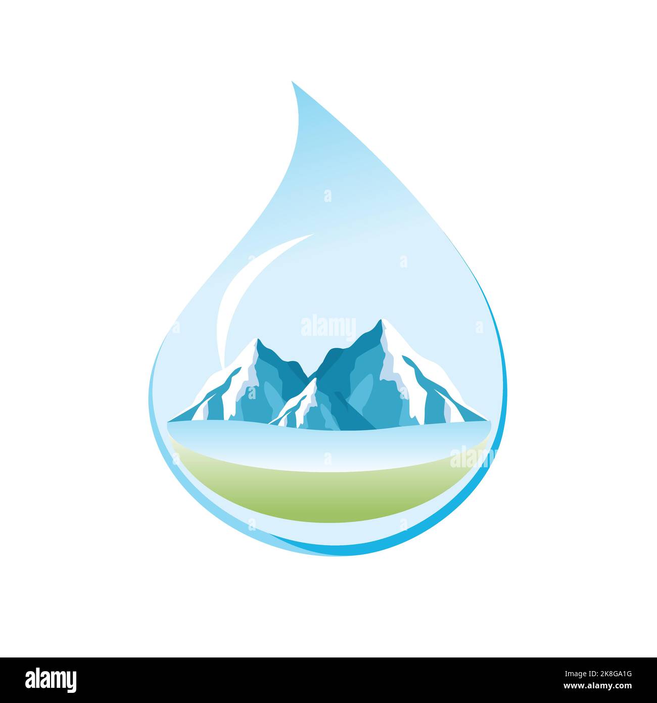 Mineralwasser Logo Konzept Vektor Stock Vektor