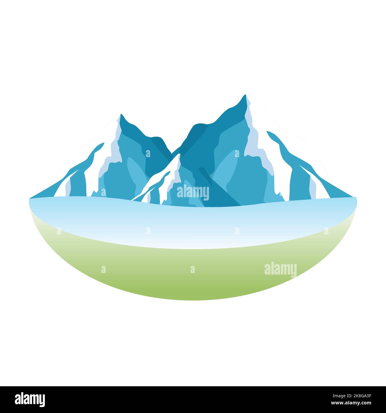 Mineralwasser Logo Konzept isoliert auf weißem Hintergrund Stock Vektor