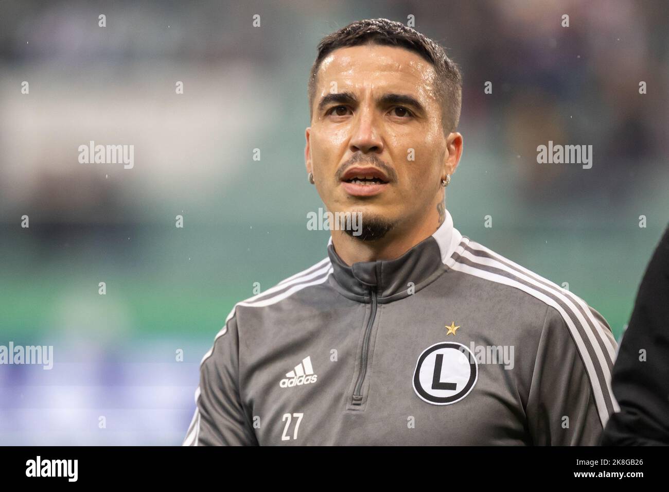 Warschau, Polen. 22. Oktober 2022. Josue Pesqueira von Legia gesehen während der polnischen PKO Ekstraklasa League Spiel zwischen Legia Warszawa und Pogon Stettin im Marschall Jozef Pilsudski Legia Warschau Municipal Stadium.Final Score; Legia Warszawa 1:1 Pogon Stettin. (Foto von Mikolaj Barbanell/SOPA Images/Sipa USA) Quelle: SIPA USA/Alamy Live News Stockfoto