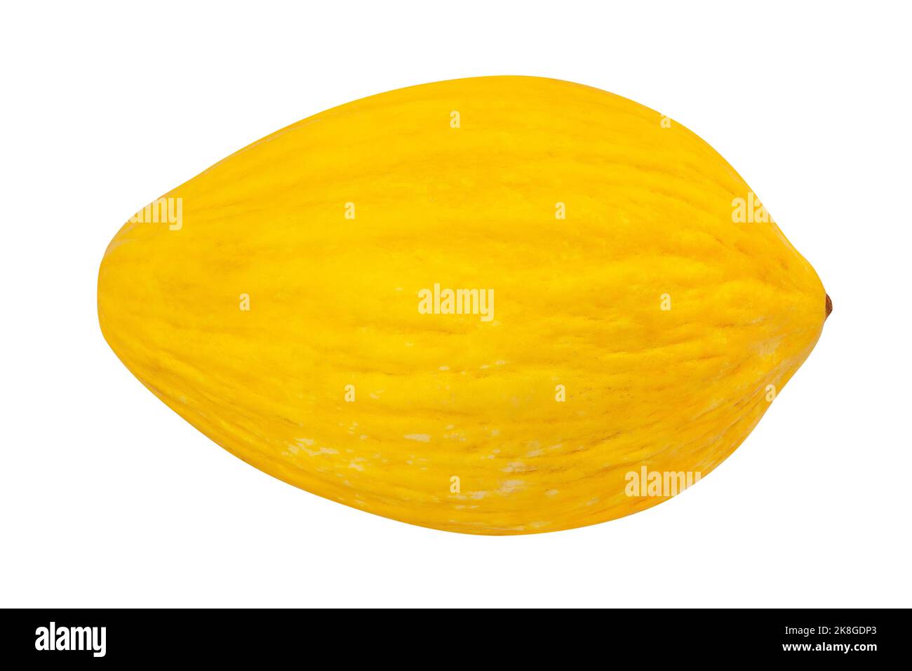 Gelbe Melone Pfad isoliert auf weiß Stockfoto