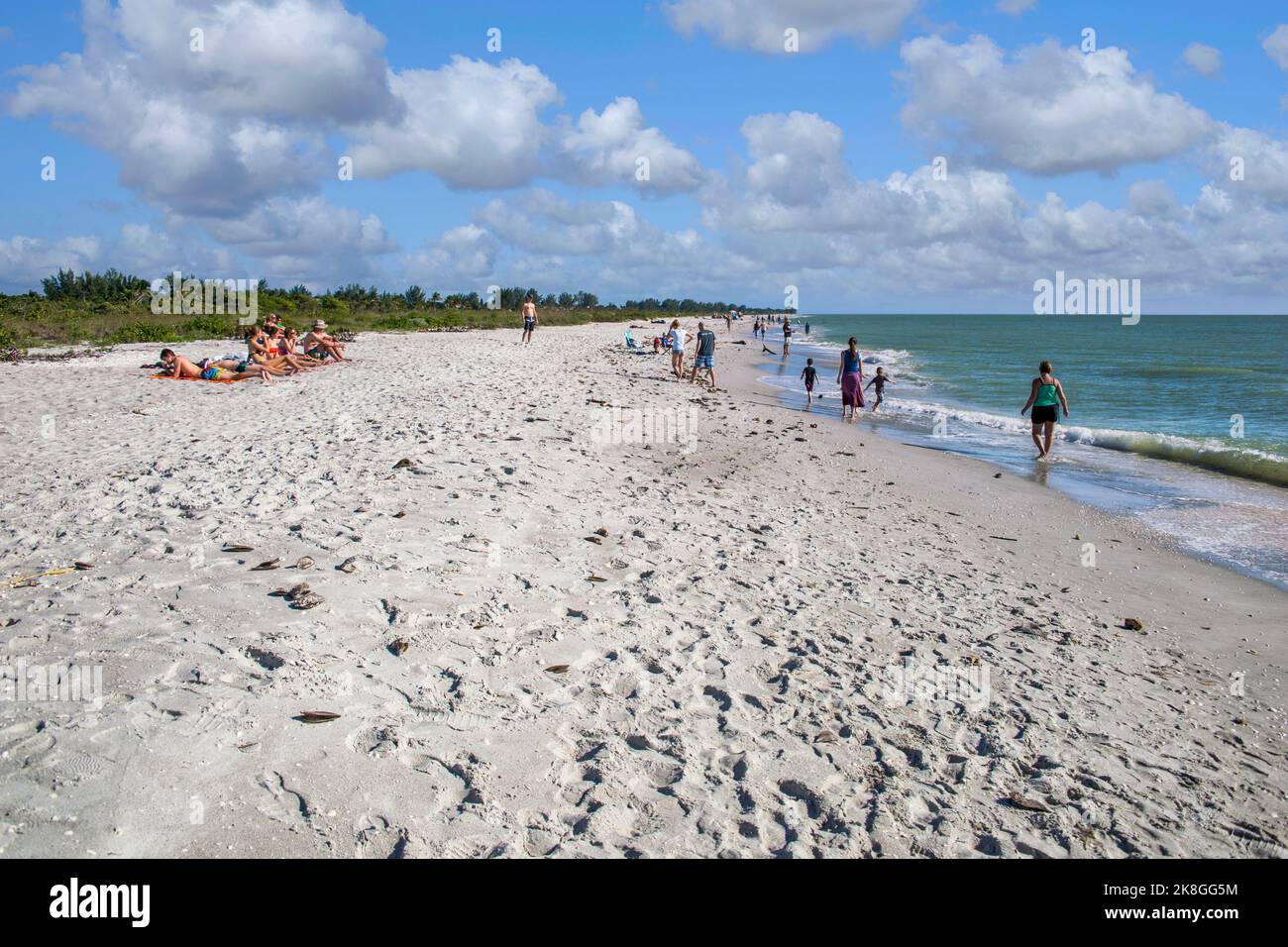 Bowman’s Beach vor dem Reiseantritt von Ian auf Sanibel Island in Florida. Stockfoto