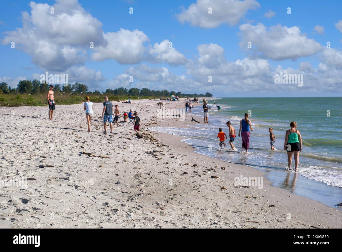 Bowman’s Beach vor dem Reiseantritt von Ian auf Sanibel Island in Florida. Stockfoto