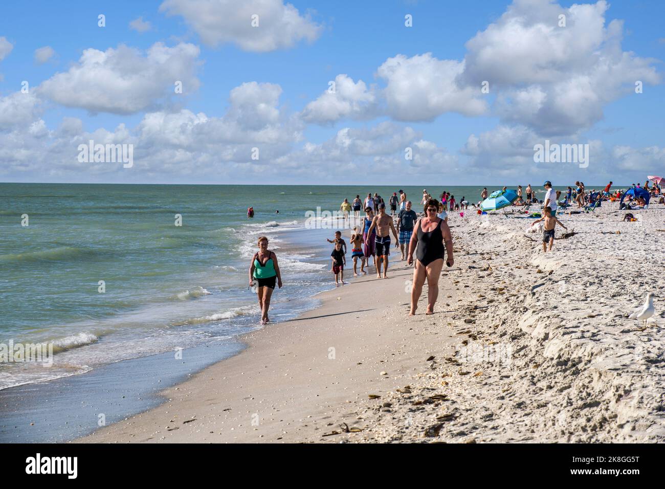 Bowman’s Beach vor dem Reiseantritt von Ian auf Sanibel Island in Florida. Stockfoto