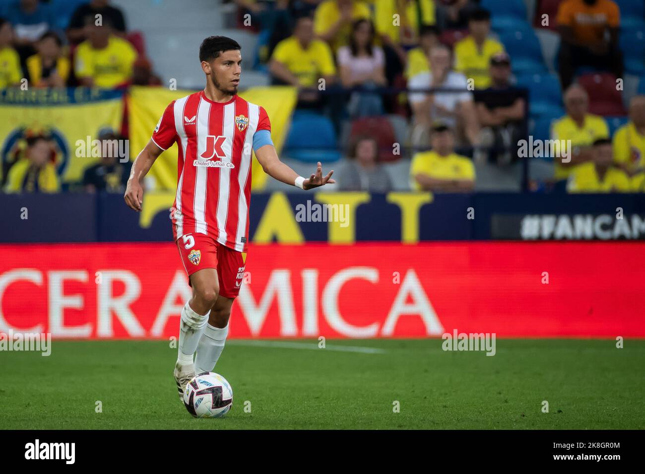 Valencia, Spanien, 23. Oktober 2022. Lucas Robertone von UD Almeria beim spanischen La Liga Santander-Spiel zwischen Villarreal CF und UD Almeria im Stadion Ciutat de Valencia. Foto von Jose Miguel Fernandez /Alamy Live News ) Stockfoto