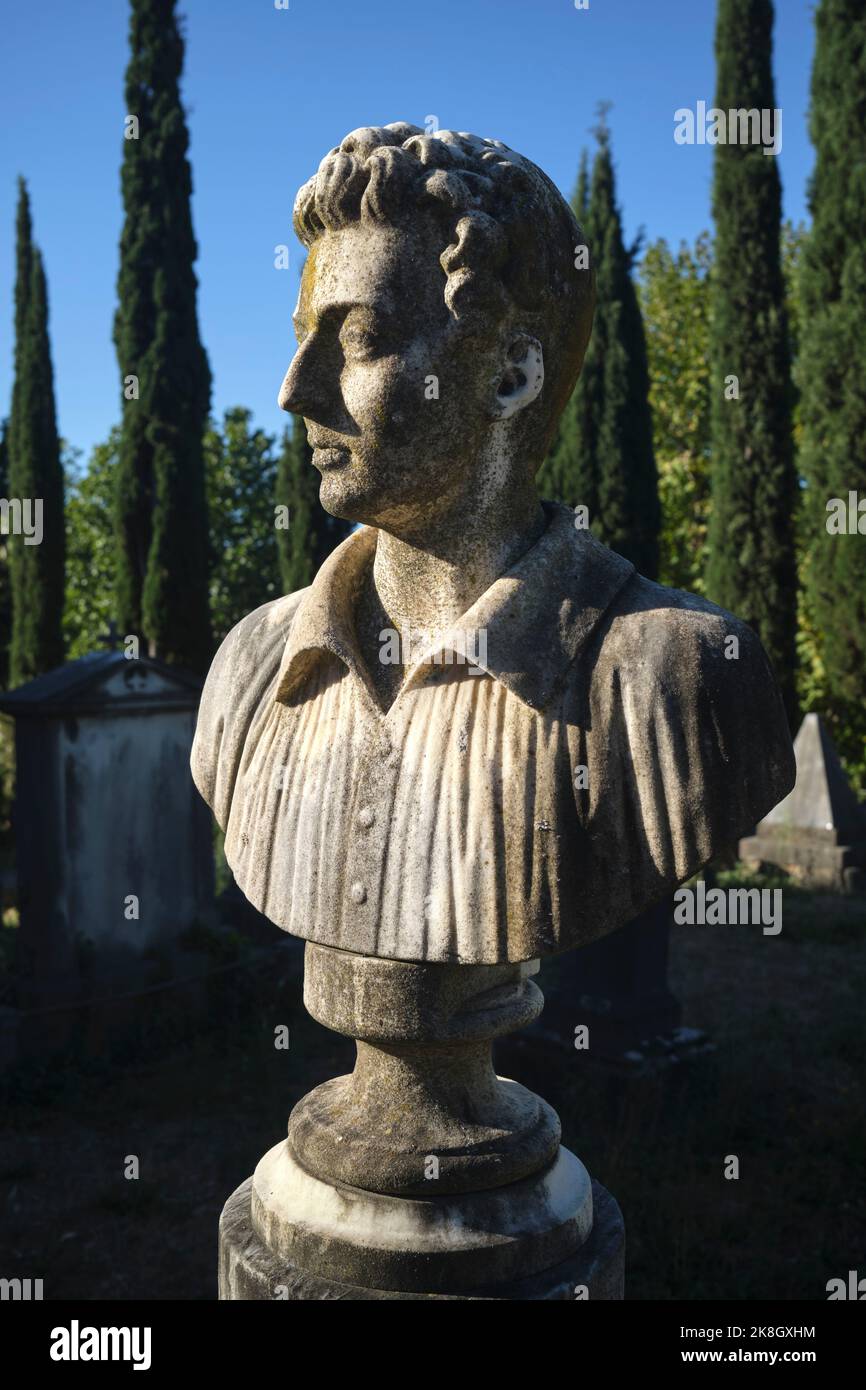 Der englische Friedhof oder Cimitero Inglese in Florenz Italien Stockfoto