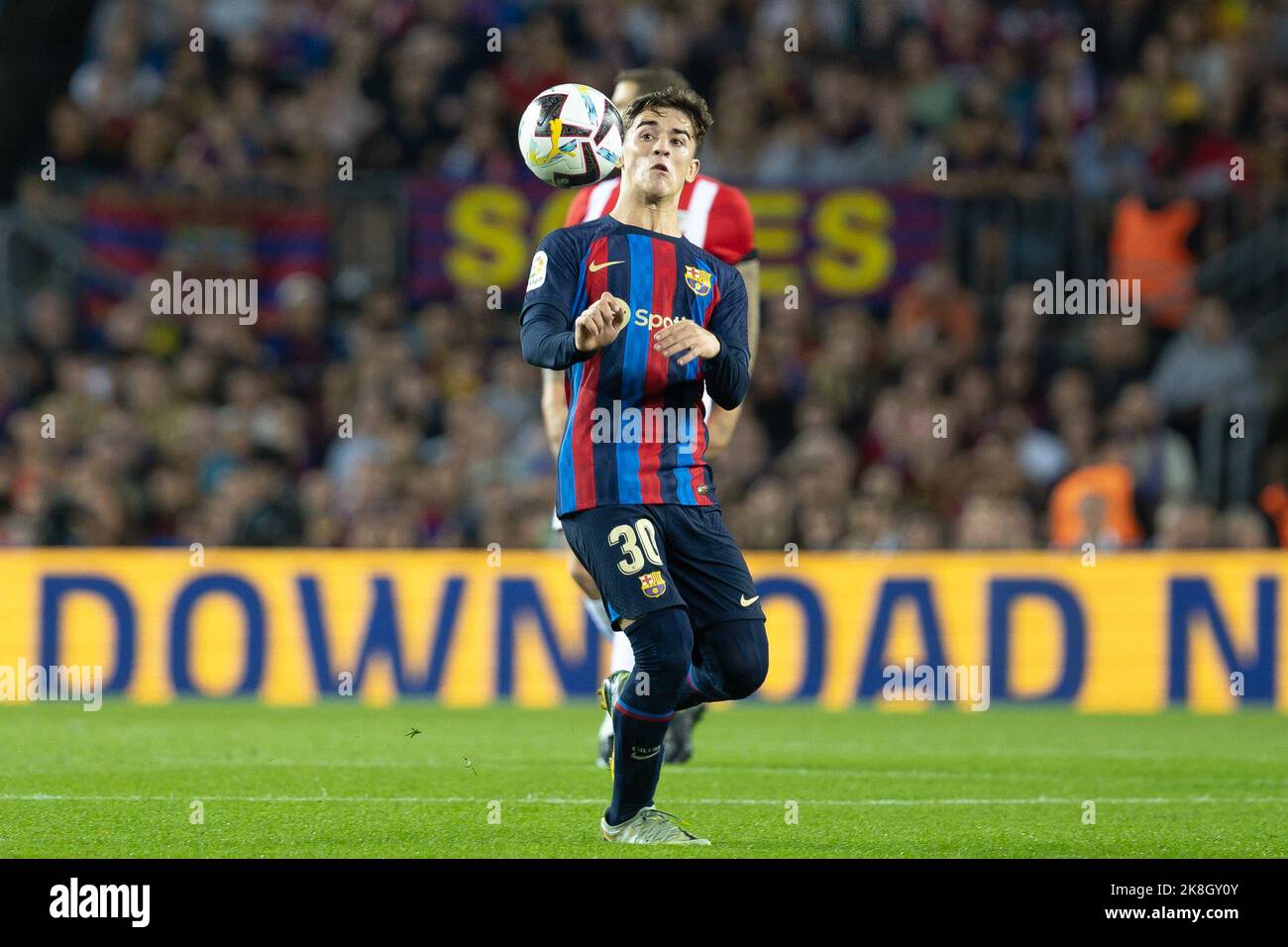 Barcelona, Spanien. 23. Oktober 2022. Gavi vom FC Barcelona beim Ligaspiel zwischen dem FC Barcelona und dem Athletic Club de Bilbao im Spotify Camp Nou in Barcelona, Spanien. Bild: DAX Images/Alamy Live News Stockfoto