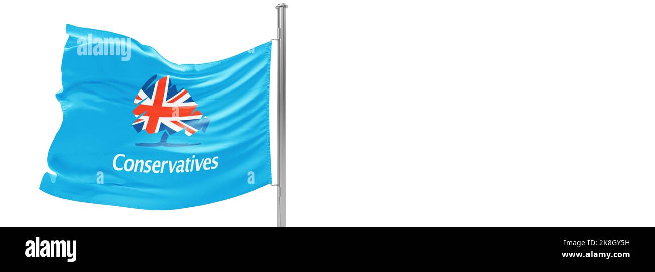 Konservative: Großbritannien dazu bringen, die Konservative Partei, offiziell die Konservative und Unionistische Partei, auch umgangssprachlich als die Tories bekannt, zu bewegen, Stockfoto