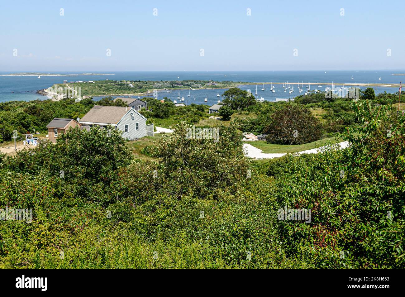 Landschaft von Cuttyhunk Island Stockfoto