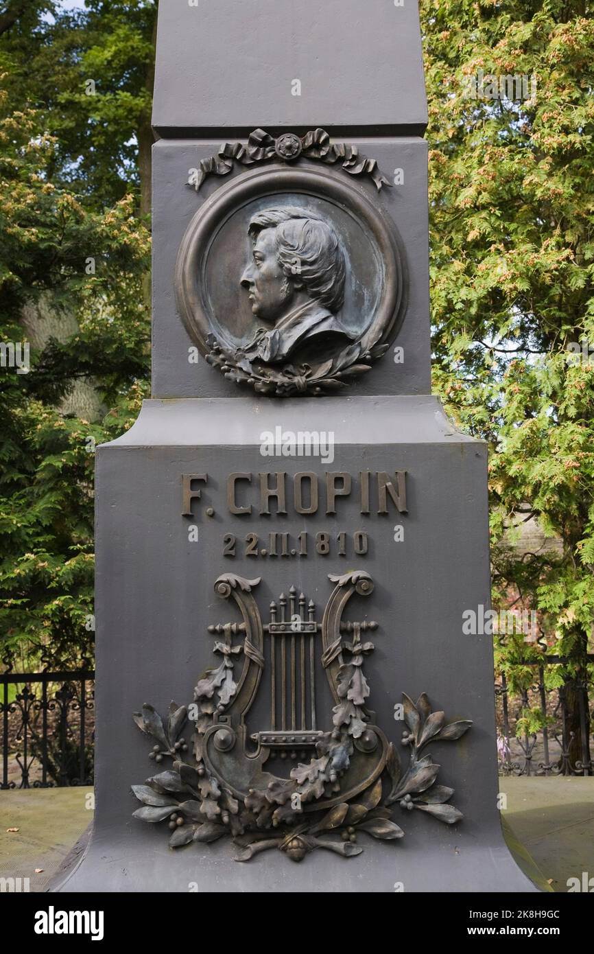 Monument aus Frederic Chopin Bronze in Zelazowa Wola, Polen. Stockfoto