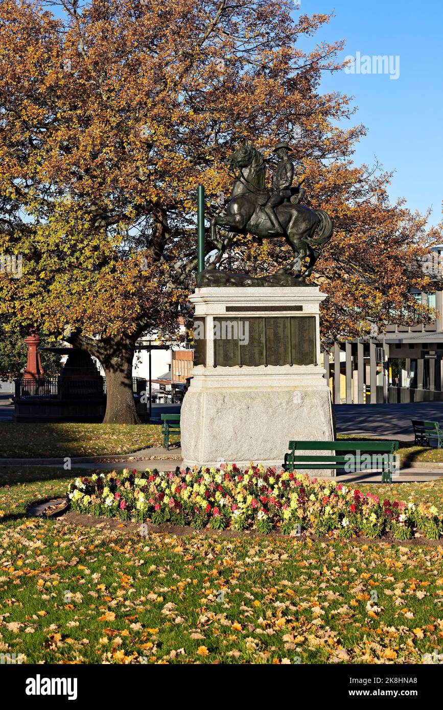 Ballarat Australia / Boer war Monument zu Ehren der australischen Soldaten, die in Südafrika gedient haben 1899-1902. Stockfoto