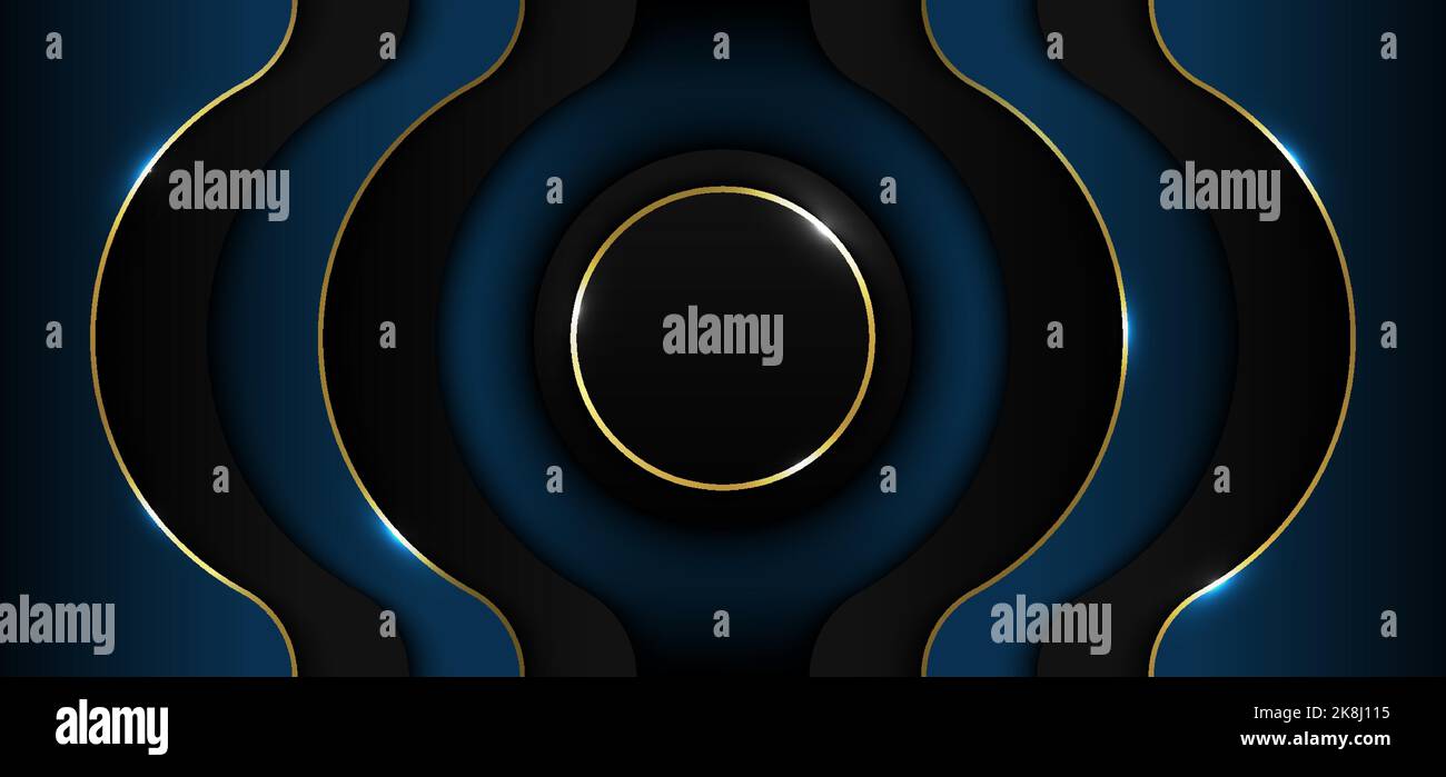 Abstrakte Kreis Vorlage Design von Luxus dekorative Vorlage. Überlappend mit glitzerndem hellen Hintergrund. Vektor Stock Vektor