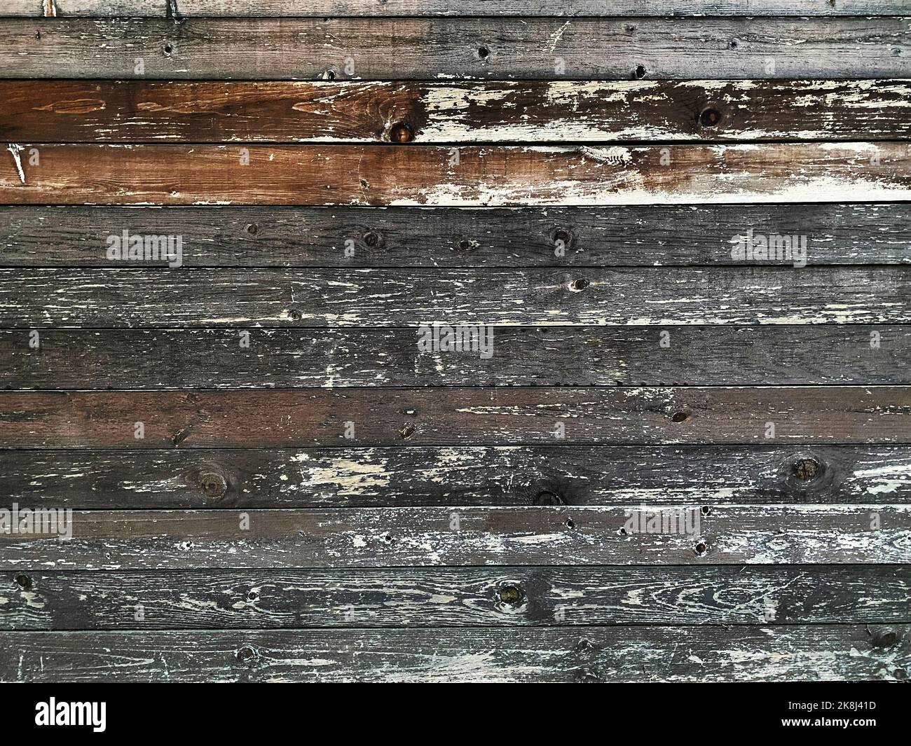 Eine verblasste Struktur aus verzweifeltem Holz Stockfoto