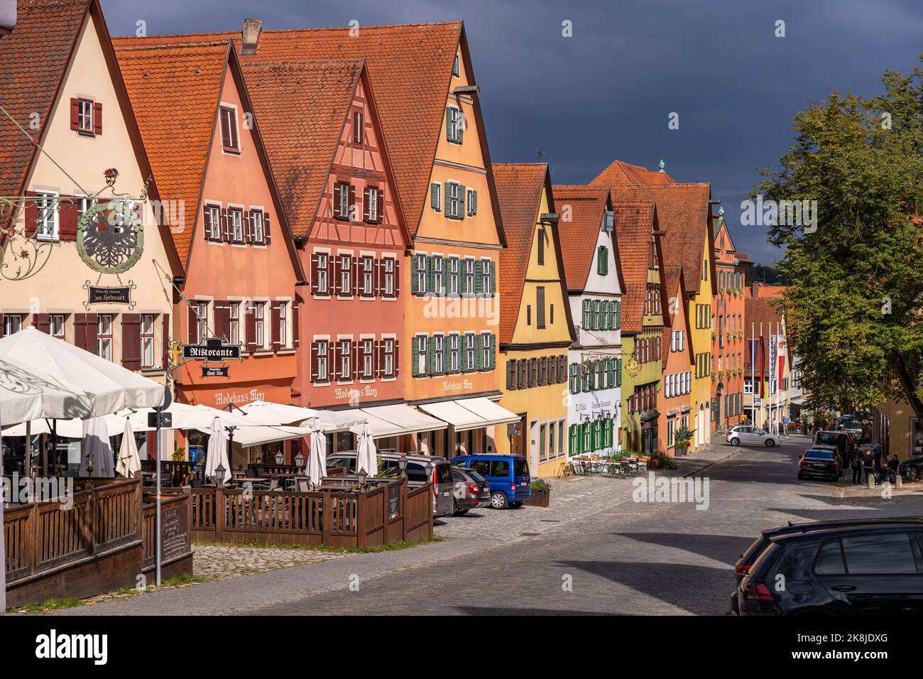 Die Altstadt in Dinkelsbühl, Mittelfranken, Bayern, Deutschland | die Altstadt in Dinkelsbühl, Mittelfranken, Bayern, Deutschland, Europa Stockfoto