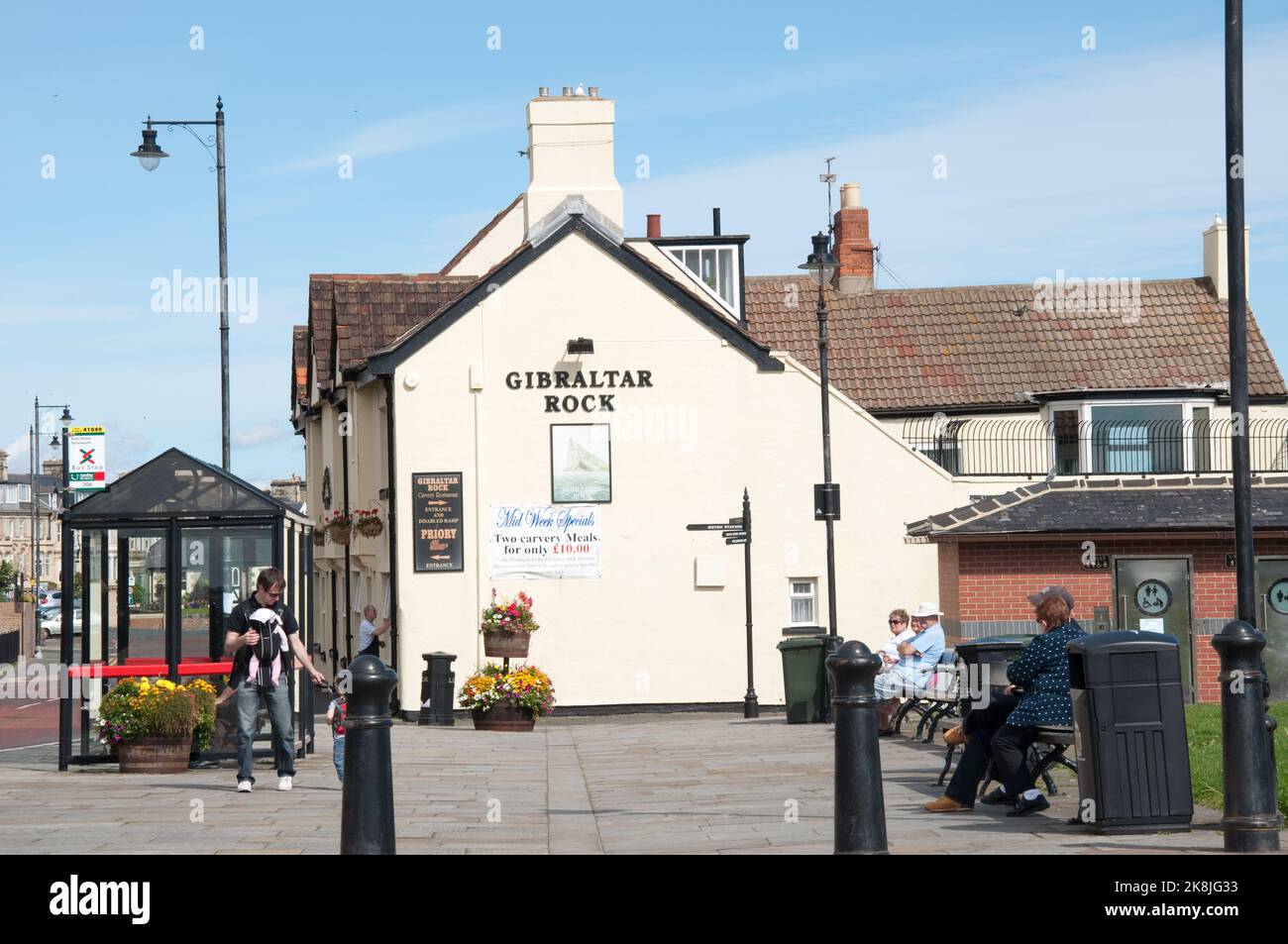 Der Gibraltar Rock, Tynemouth, Northumberland, Tyne und Wear Stockfoto