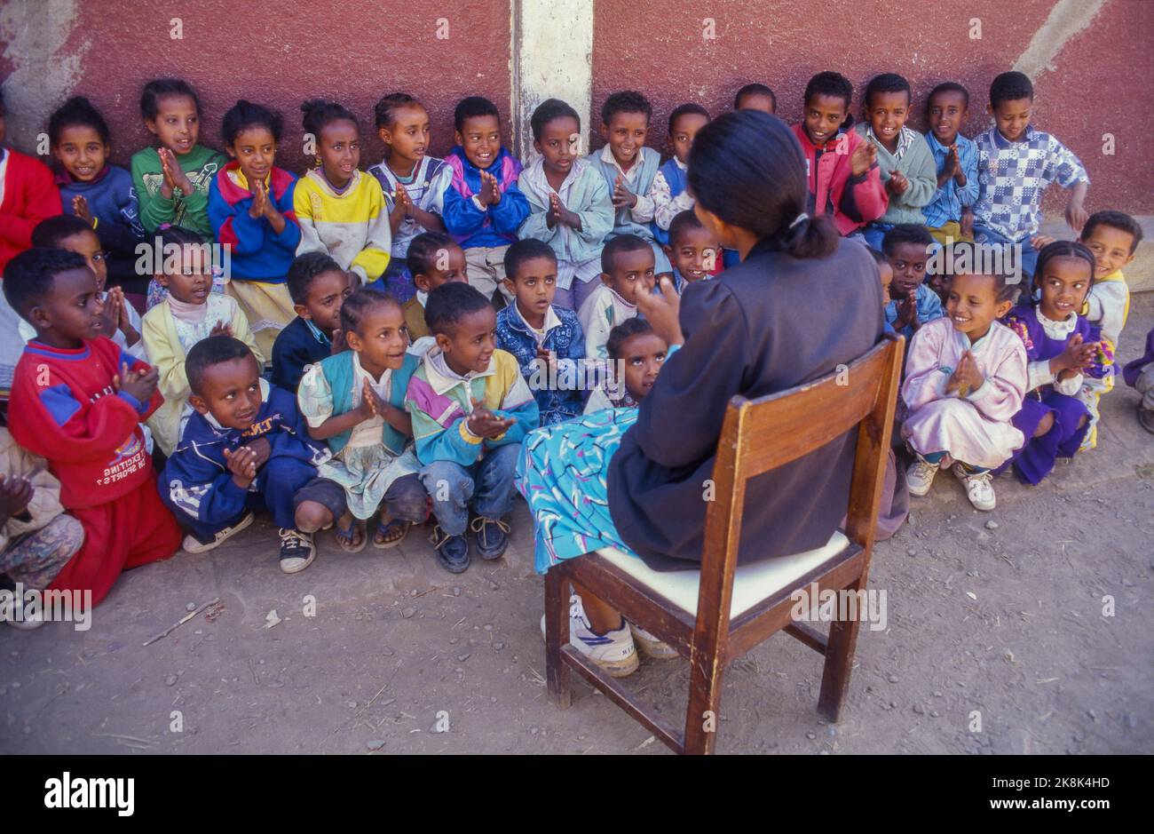 Äthiopien, ein Kindergarten in Addis Abeba Stockfoto