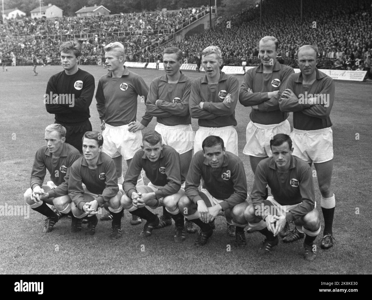 Oslo 3. September 1967. Länderspiel Norwegen Schweden 3 1. Hier ist