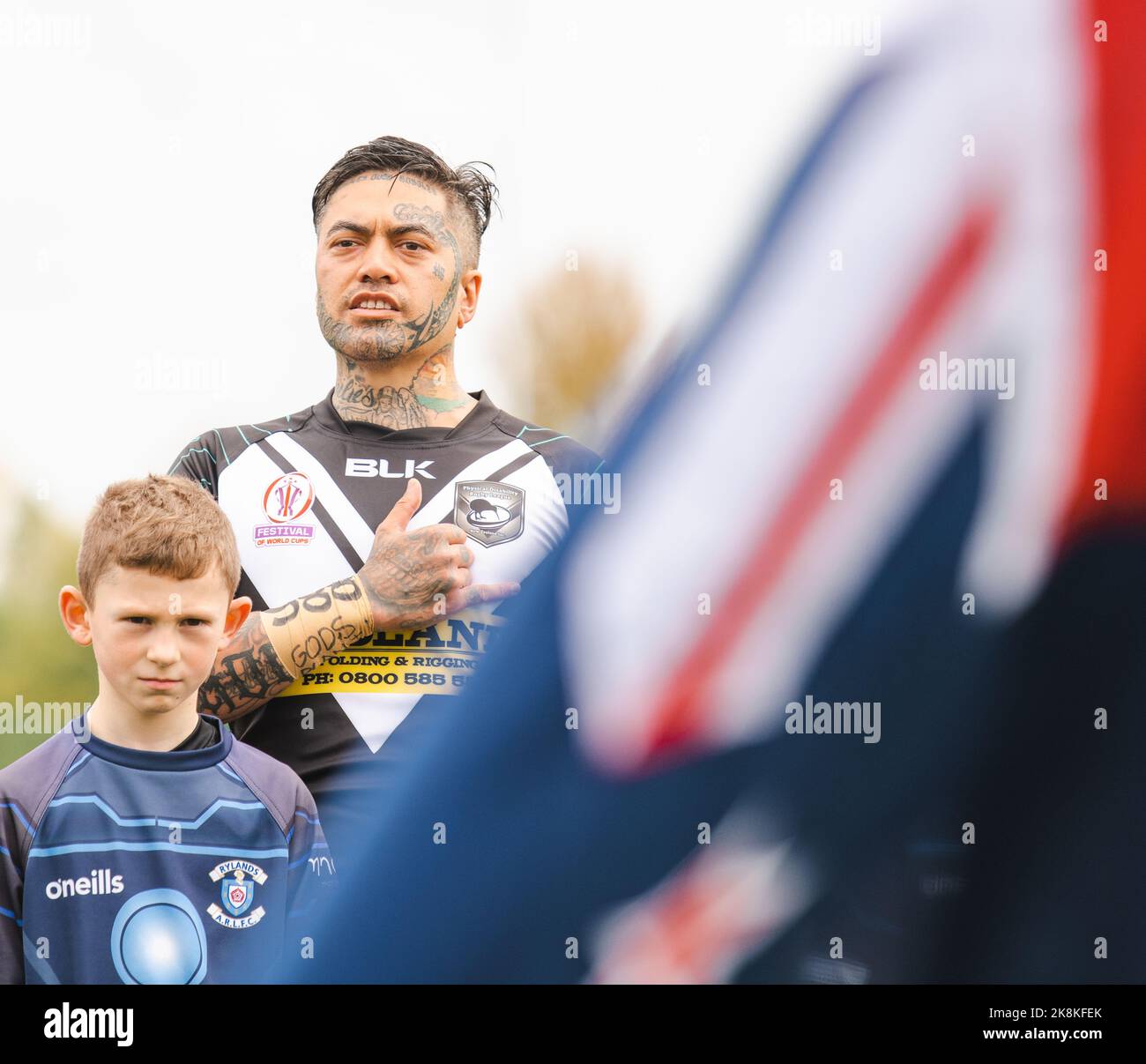 Rugby League World Cup 2021 Neuseeland gegen Wales PDRL im Victoria Park, Warrington Stockfoto