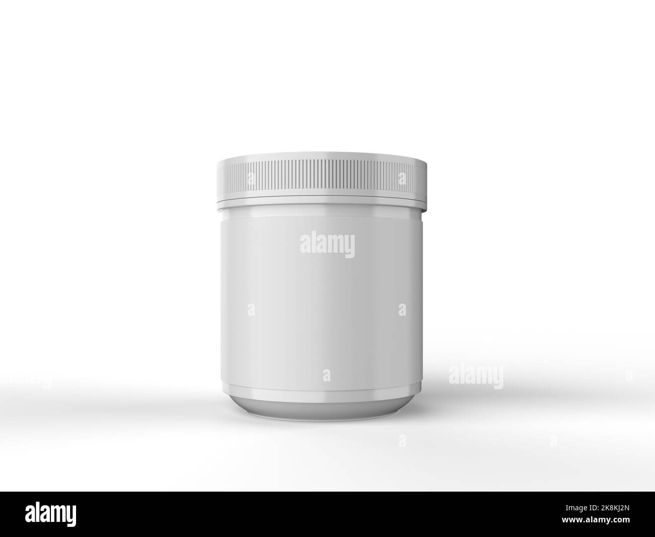 Rendering von Glossy Protein Jar 3D Stockfoto