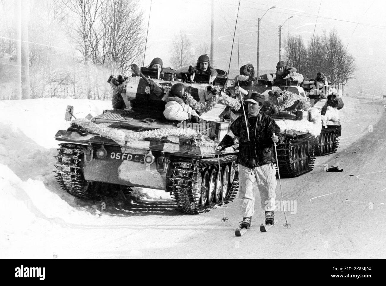 März 1976. Die NATO-Übung Atlas Express: Englische 'Scorpion'-Trainingswagen. Foto: NTB-Archiv, NTB Stockfoto