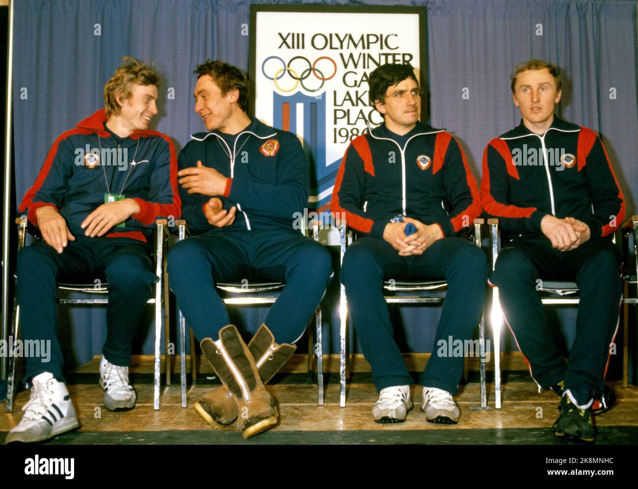 Olympic lake placid 1980 4x10km staffel Fotos und Bildmaterial in