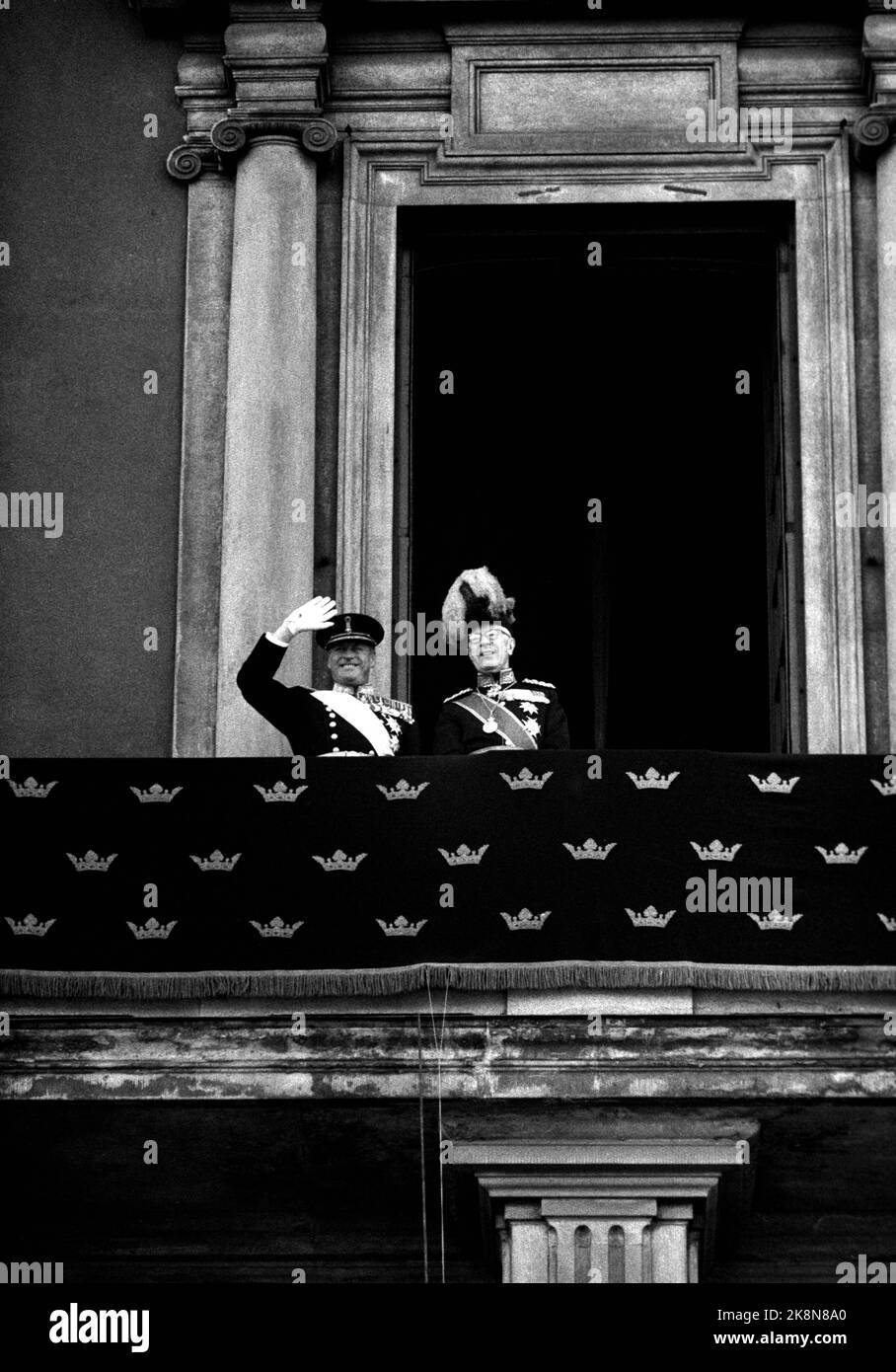 Schweden, Stockholm, 2. Mai 1959. König Olav besucht Stocholm und