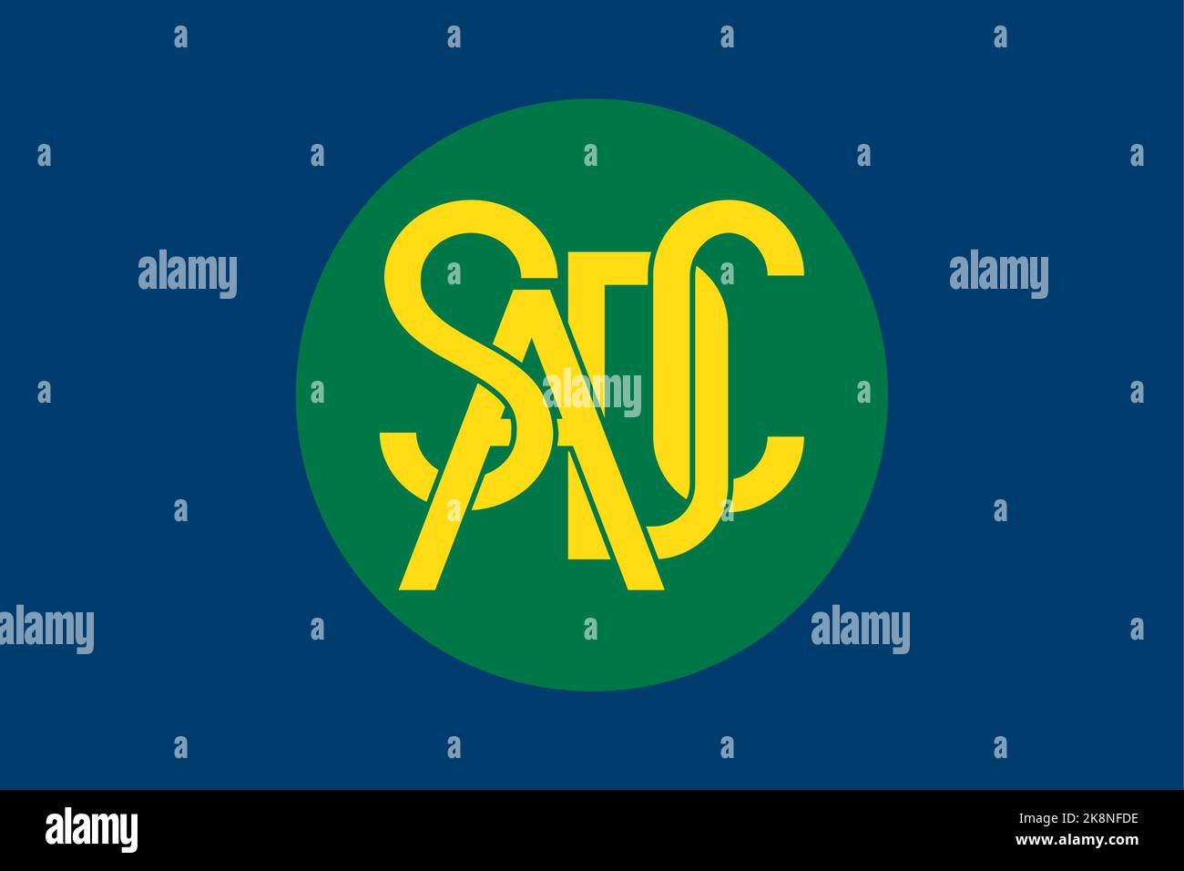 Flagge der Southern African Development Community, SADC, Stock Vektor