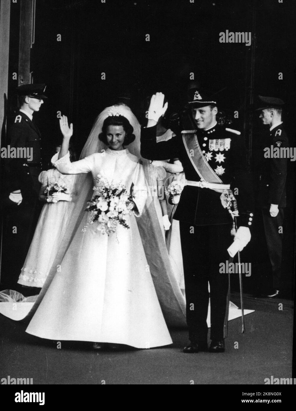Oslo 19680829 Königliche norwegische Hochzeit. Kronprinz Harald