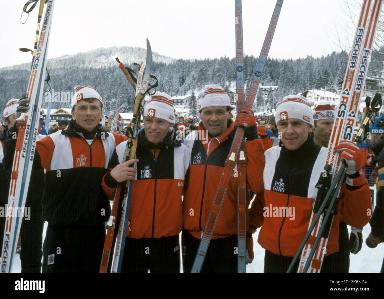 Skiweltcup war die weltmeisterschaft 1985 Fotos und Bildmaterial in