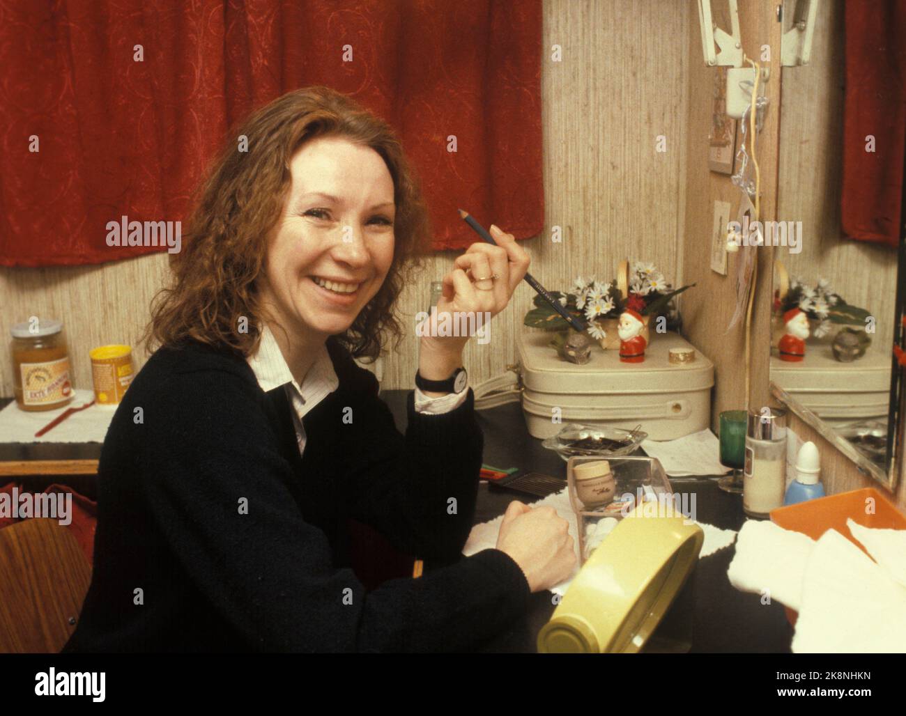 Oslo Februar 1981. Schauspieler Britt Langlie. Foto: Bjørn Sigurdsøn / NTB / NTB Stockfoto