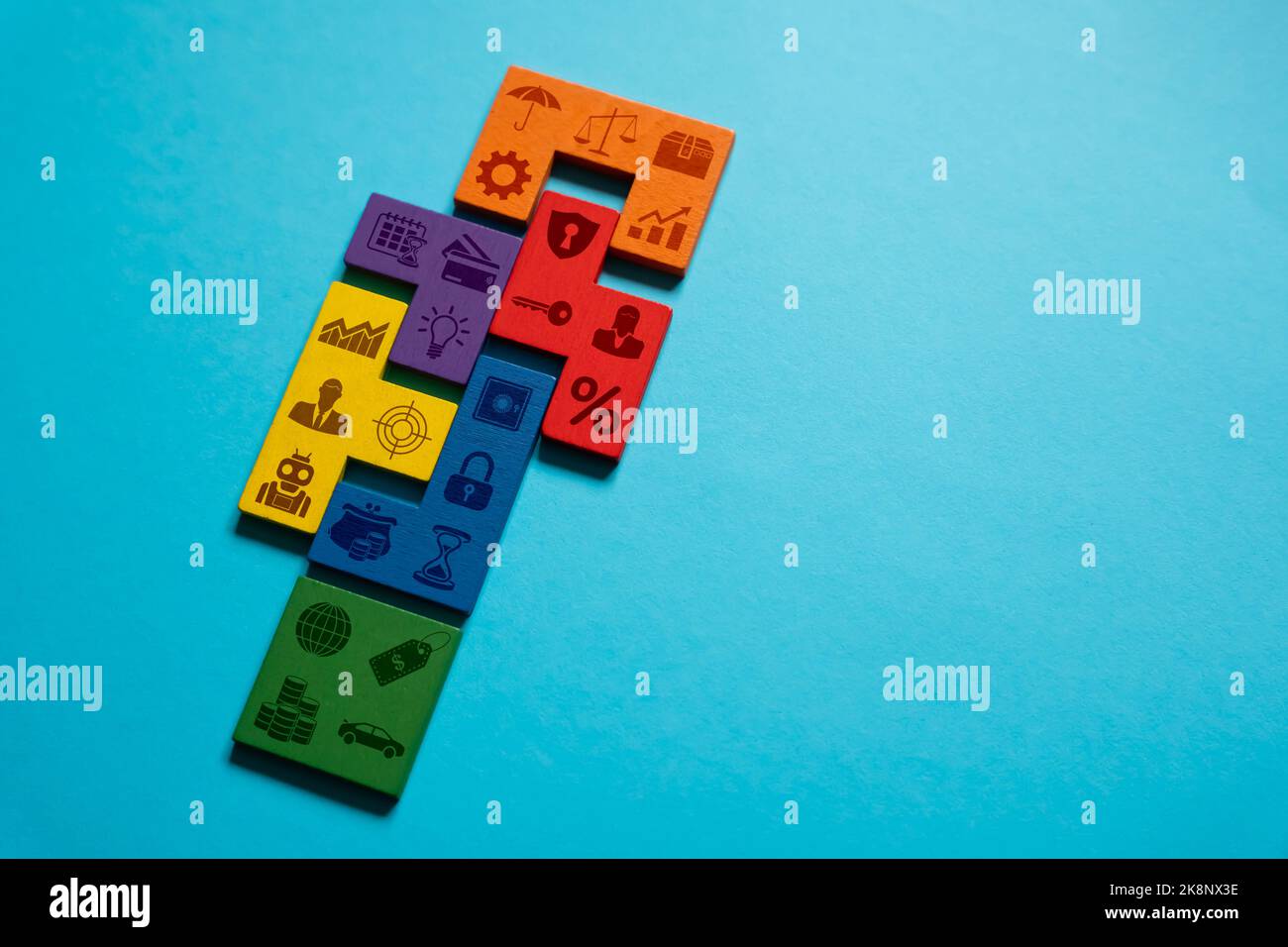 Geschäftsattribute sind falsch angelegt. Das Rezept für eine gute Unternehmensführung. Tipps und Hinweise für ein erfolgreiches Unternehmen. Führungsqualitäten q Stockfoto