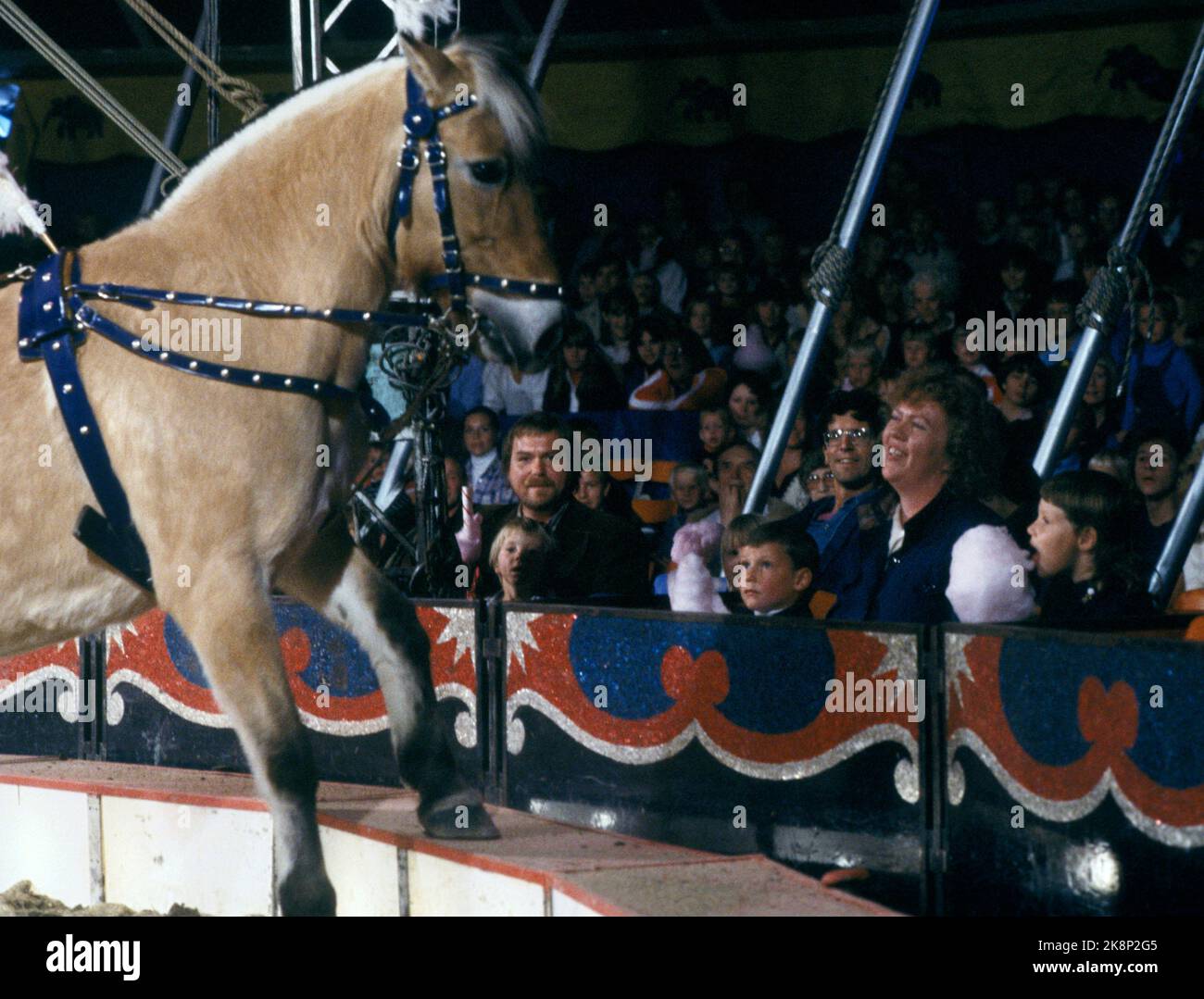 Oslo 2. Oktober 1979. Kronprinz Haakon Magnus und Prinzessin Märtha Louise im Circus Meran. Foto; Bjørn Sigurdsøn / NTB / NTB Stockfoto