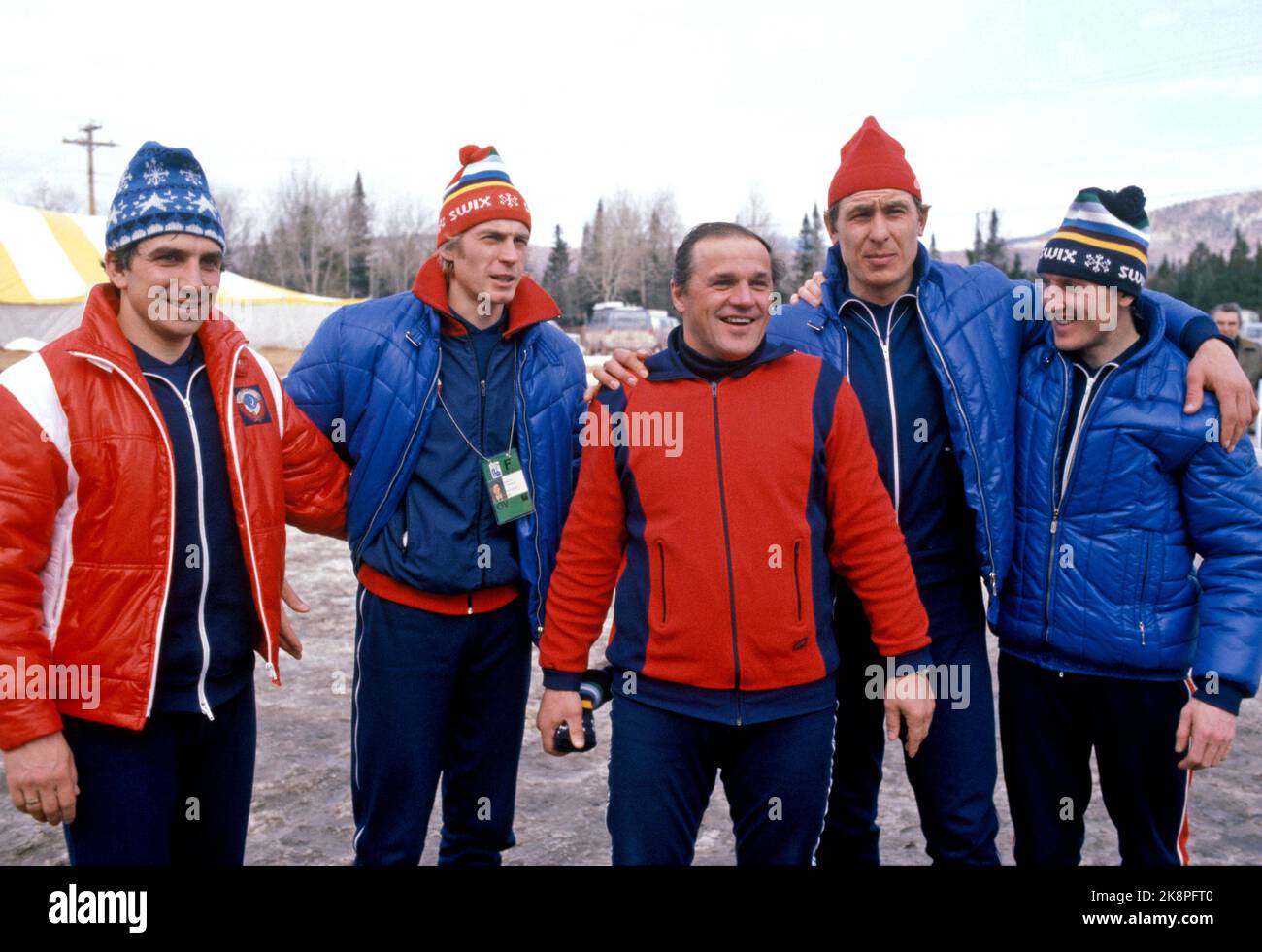 Olympic lake placid 1980 4x10km staffel Fotos und Bildmaterial in