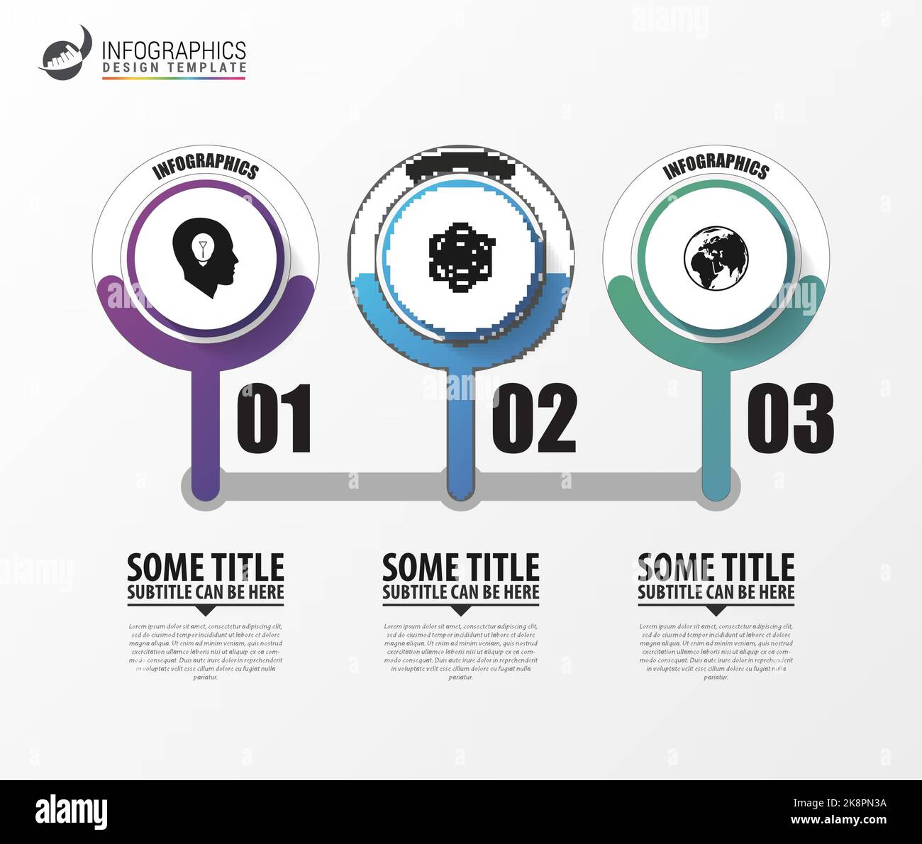 Infografiken zur Chronik. Moderne Designvorlage. Vektorgrafik Stock Vektor