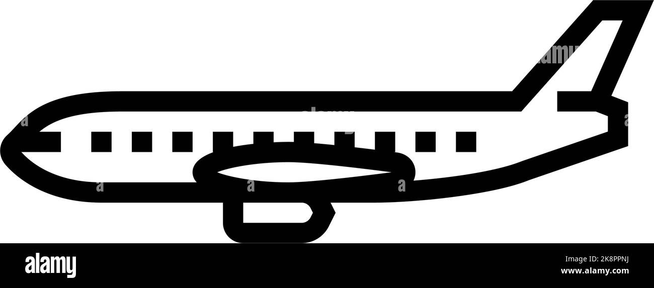 Abbildung des Symbols für Passagierflugzeuge Stock Vektor