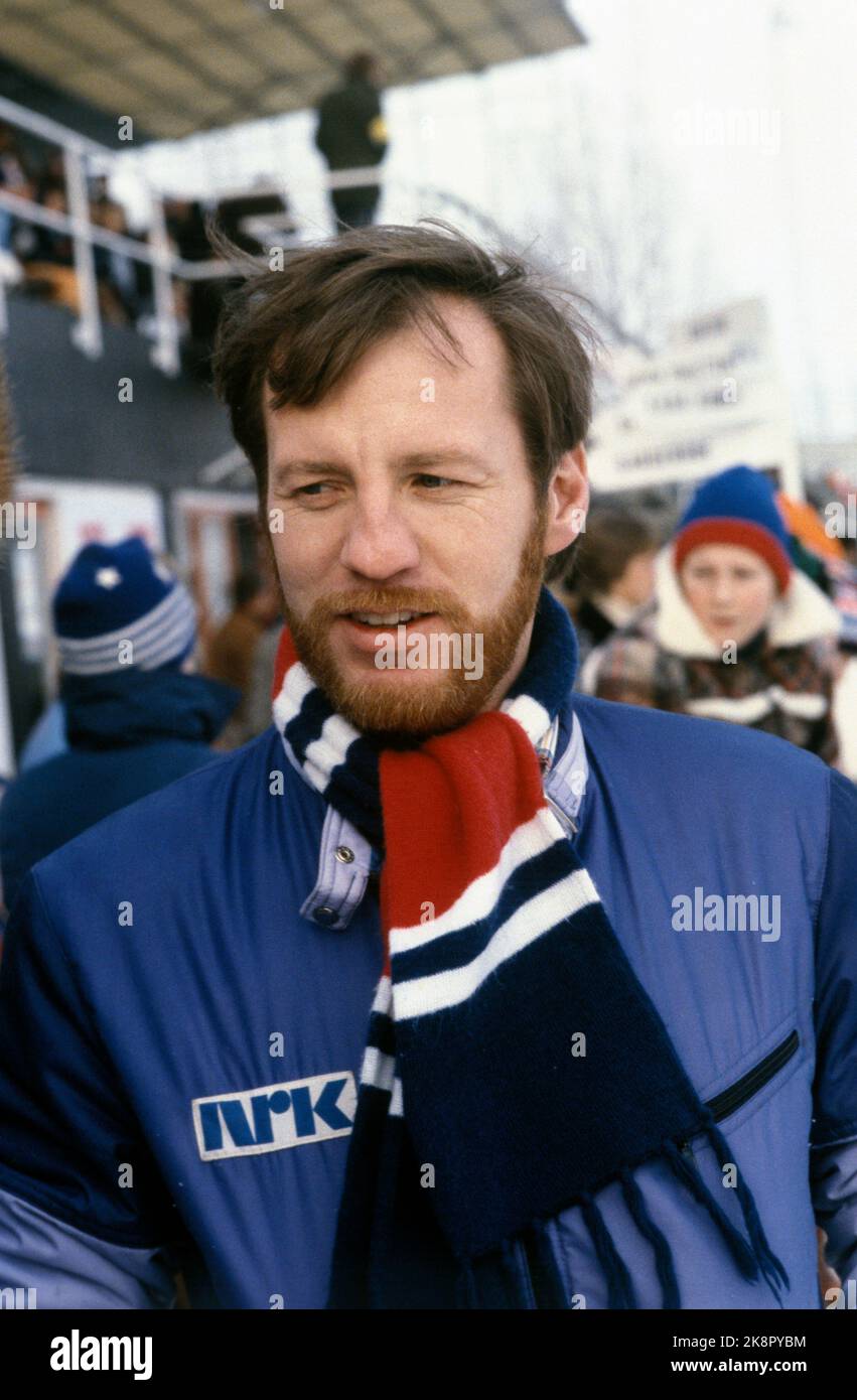 Devent, Niederlande Januar 1979. Skater und Reporter für NRK Sten Stensen in Devere. Foto: NTB Stockfoto