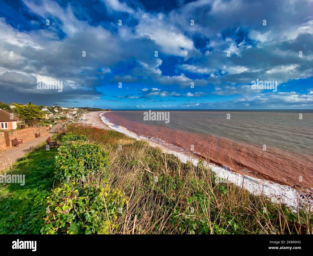 Budleigh Salterton Beach in Devon Stockfoto