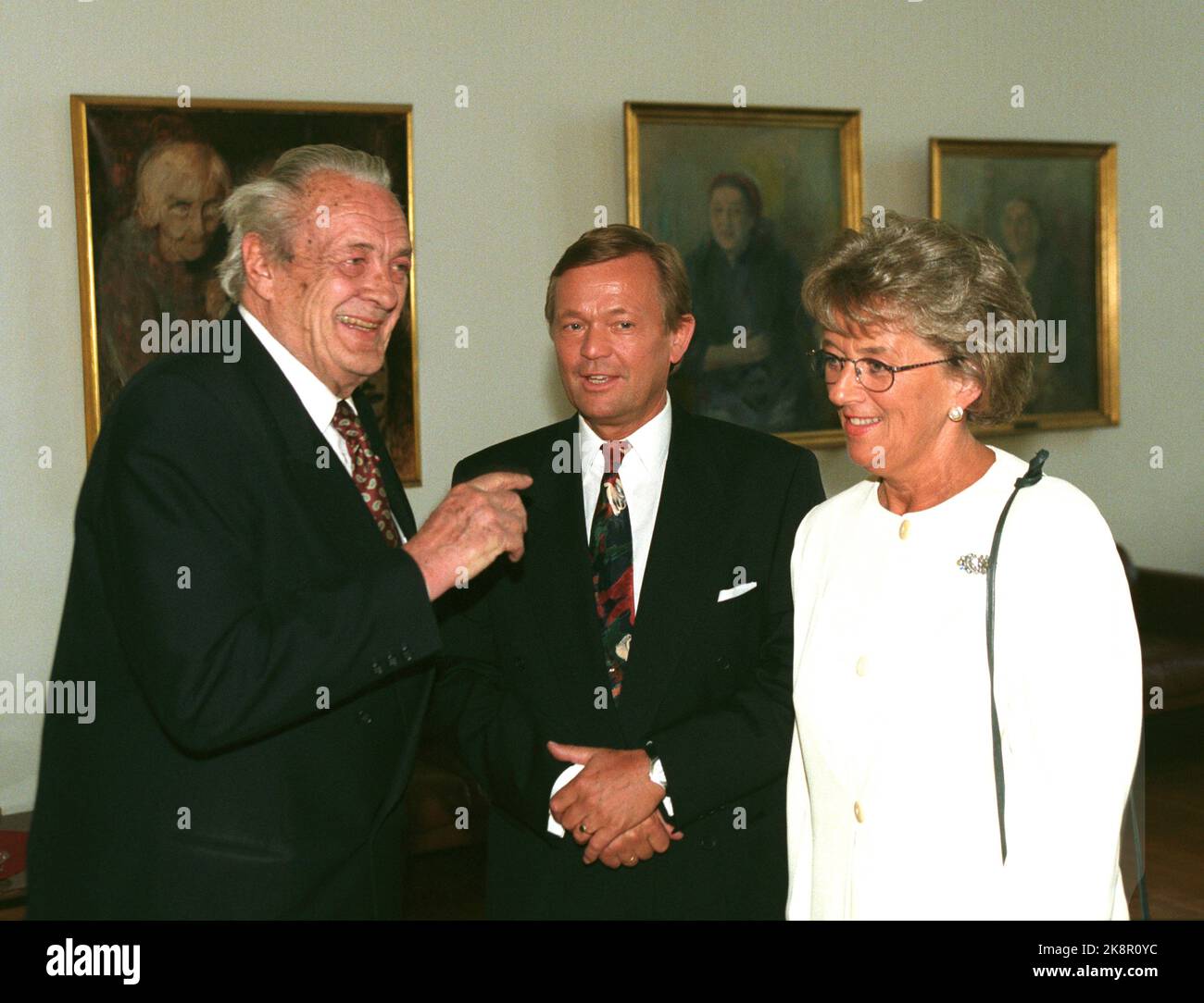 Oslo 19970415 Der Politiker Johan J. Jakobsen (Sp) wird 60 Jahre alt