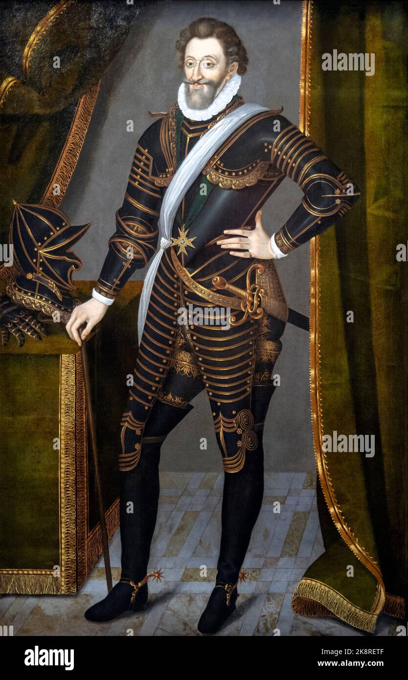 Heinrich IV. Von Frankreich, der erste Bourbon-König von Frankreich. Gemälde von Jacques Boulbène Stockfoto