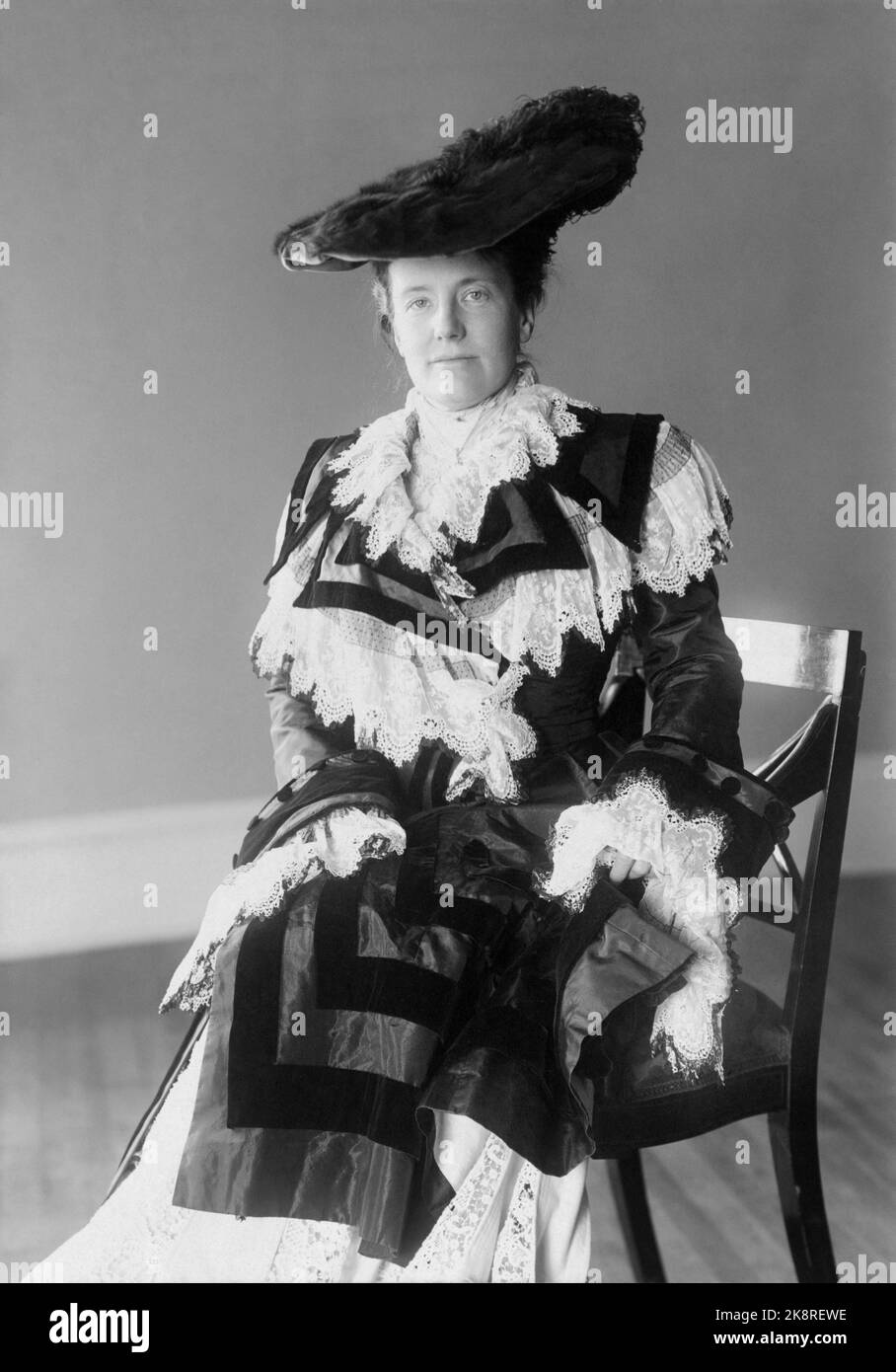 Edith Kermit Roosevelt (geb. Carow; 1861 – 1948) die zweite Frau von Präsident Theodore Roosevelt und die First Lady der Vereinigten Staaten von 1901 bis 1909. Stockfoto