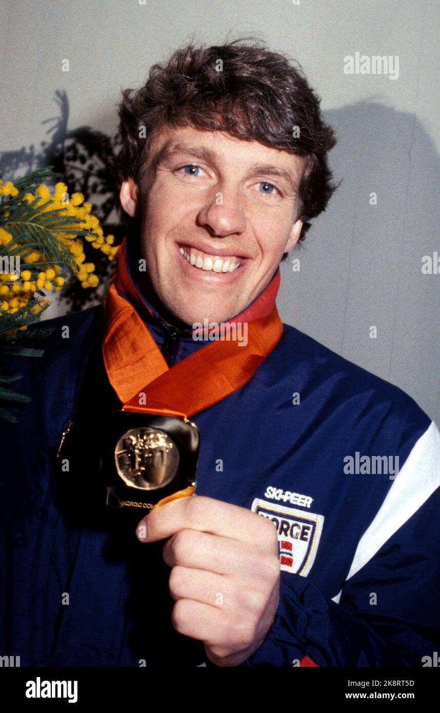 1984 hier sandberg mit dem goldmedaillenfoto Fotos und Bildmaterial